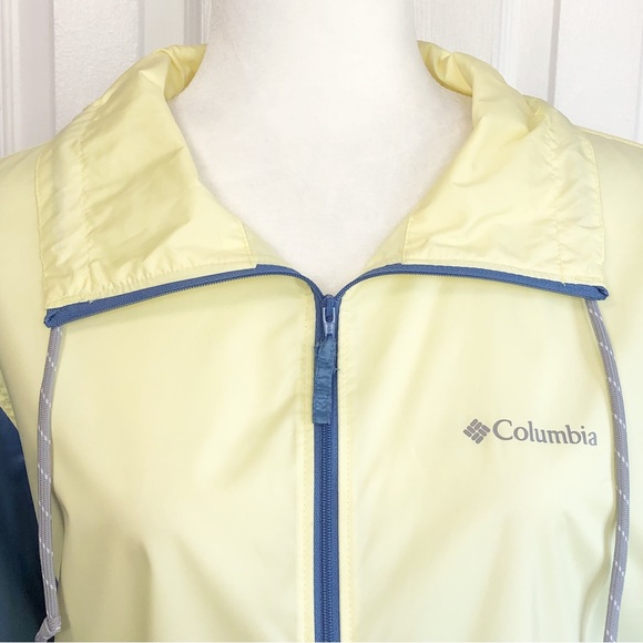 Columbia Light Yellow & Blue Colorblock Morning View Windbreaker Medium - Picture 6 of 16
